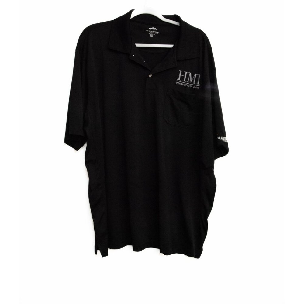 HMI Innovators In Glass Tri-Mountain Performance Polo Shirt 2XL Black Polyester